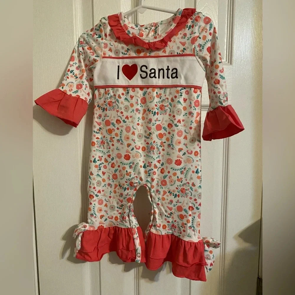 New I Love Santa Romper